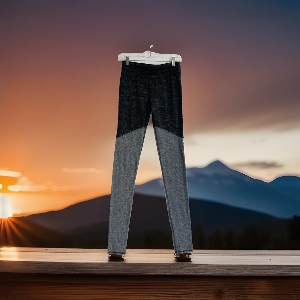 FP Movement Leggings Womens Small Gray Colorblock Ankle Stretch Yoga Gym